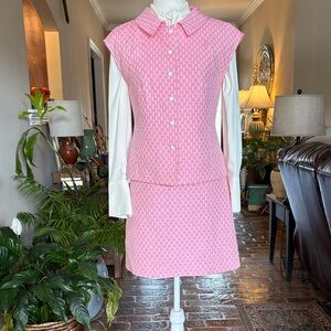 W by Worth Pink polka dot 2 piece skirt set size 2/4